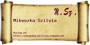 Mikeszka Szilvia névjegykártya