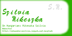 szilvia mikeszka business card